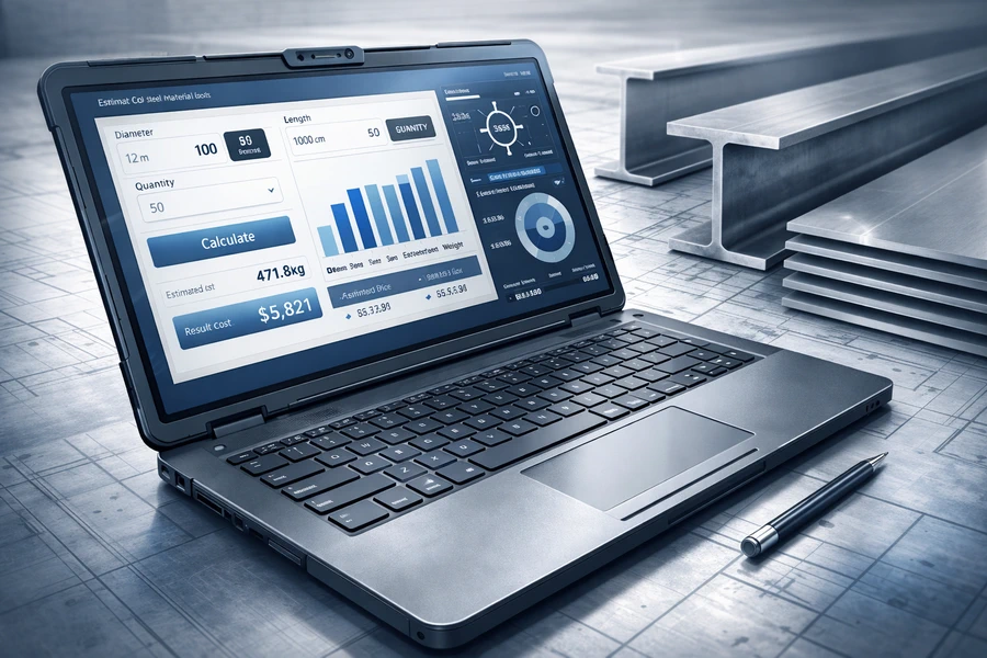 محاسبه آنلاین وزن و قیمت آهن‌آلات با ابزار دیجیتال